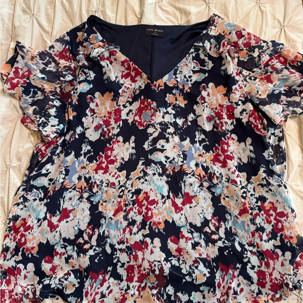Lane Bryant Women's Floral Top - Multicolor